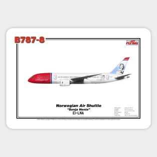 Boeing B787-8 - Norwegian Air Shuttle "Sonja Henie" (Art Print) Sticker